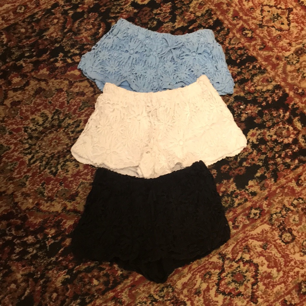 Alexx Jae and Milk crochet shorts